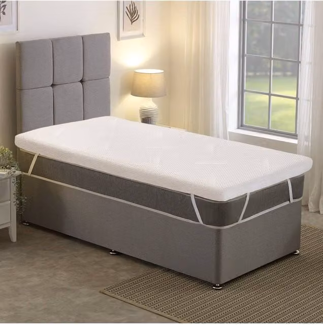 Starlight Beds Warmer Extreme 1 Inch Memory Foam Mattress Topper, White, EU Double