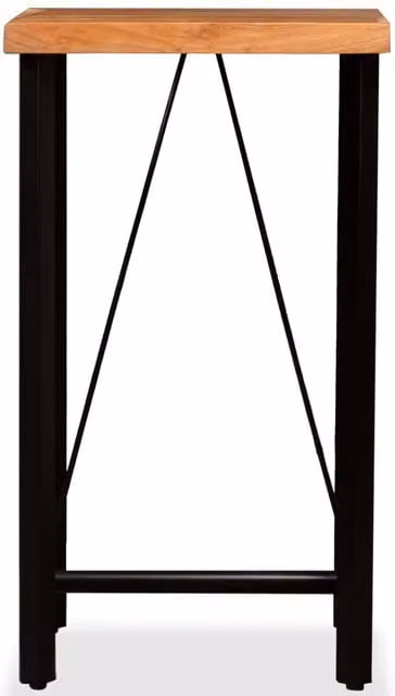 Berkfield Solid Acacia Wood Home Bar Table in Brown, W/D/H: 60 x 60 x 107 cm