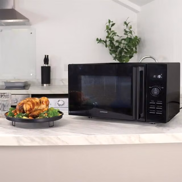 Statesman Digital Combination Microwave with Grill and Convection, 900 W, 30 L in Black and Silver