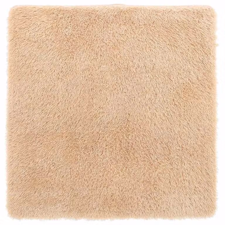 Berkfield Home NAVARRA Shaggy High Pile Rug, Beige, W/D/H: 120 x 120 x 1 cm