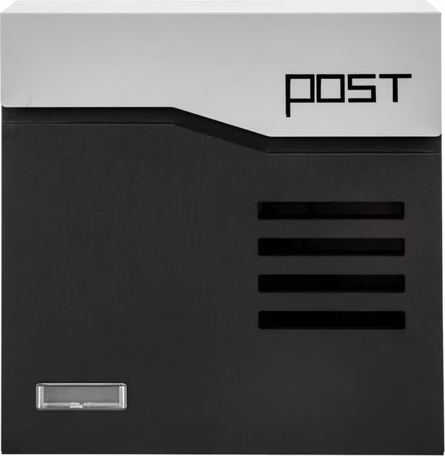 AREBOS Wall Mounted Letter Box in Black