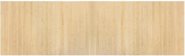 Berkfield Home Rectangular Bamboo Rug in Beige, W: 60 cm, L: 200 cm