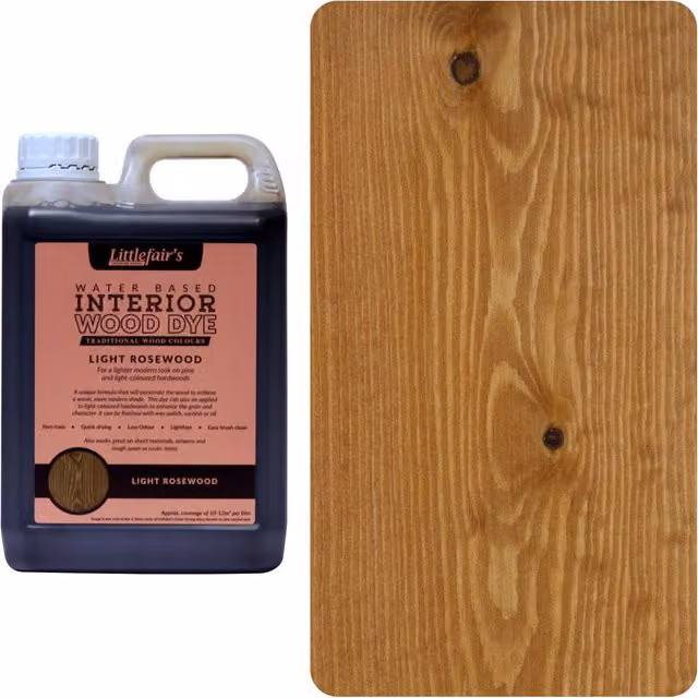 Littlefair's Indoor Wood Stain for Sheesham Wood in Brown, 2.5 l