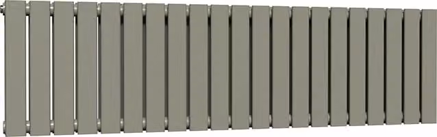 Lux Heat Flat Horizontal Double Steel Radiator in Dark Sage, W: 60.0 cm, H: 147.0 cm