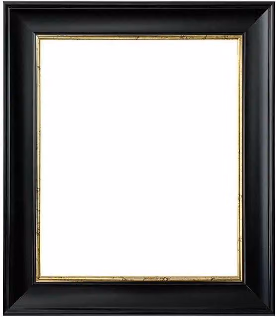 Frames & Mirrors 4U Scandi Black and Crackle Gold Rectangular Single Photo Frame, W: 76.2 cm x H: 50.8 cm
