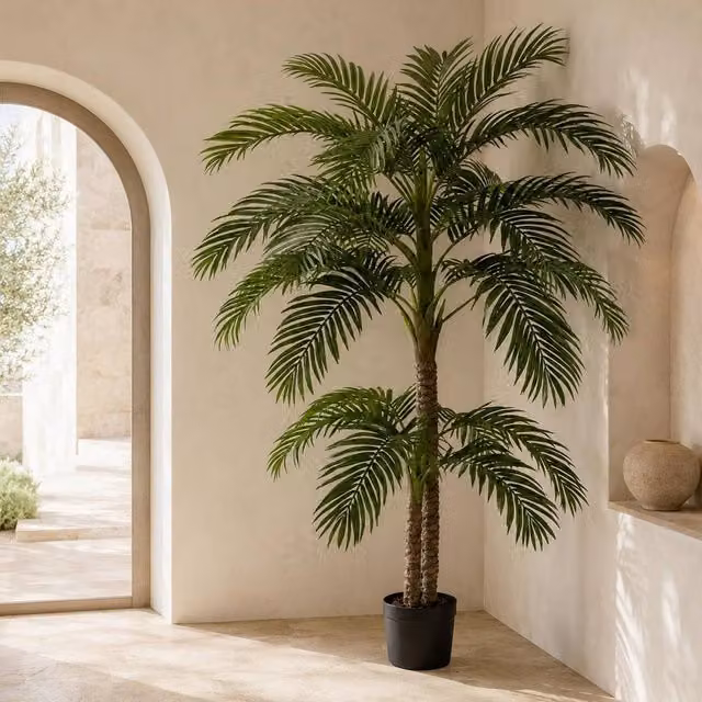 Leaf Premium XXL Artificial Coco Palm Tree in Green, Height: 260 cm