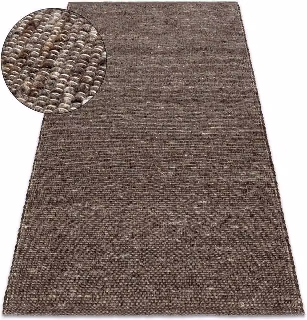 RugsX Nepal Brown Wool Woven Rectangular Rug, W: 60 cm, L: 100 cm