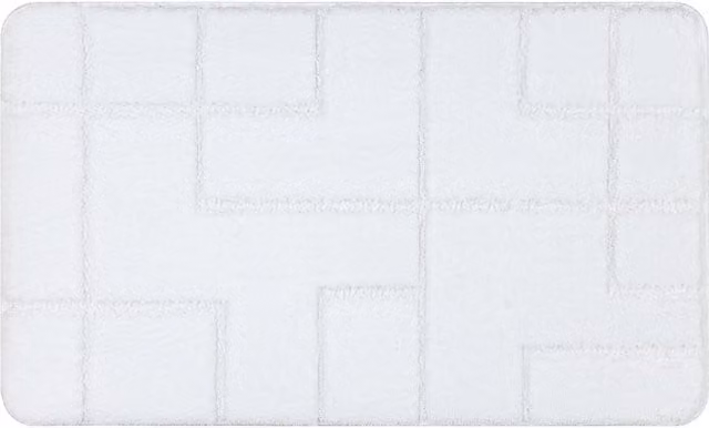 RugsX White Bath Mat, W/D/H: 60 x 100 x 1 cm
