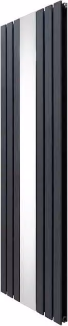 Monstershop Flat Mirror Radiator in Anthracite Grey, W/H: 180 x 56.5 cm
