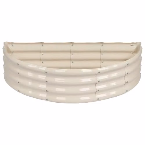 Harbour Housewares Raised Garden Bed in White or Anthracite, Galvanised Steel Metal Planter, W: 120 cm, D: 60 cm, H: 30 cm