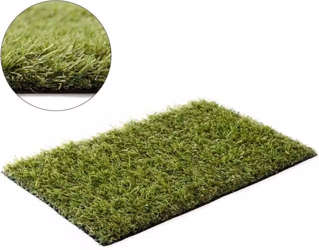 RugsX Yara Artificial Grass Rug in Green, W: 200 cm, D: 300 cm