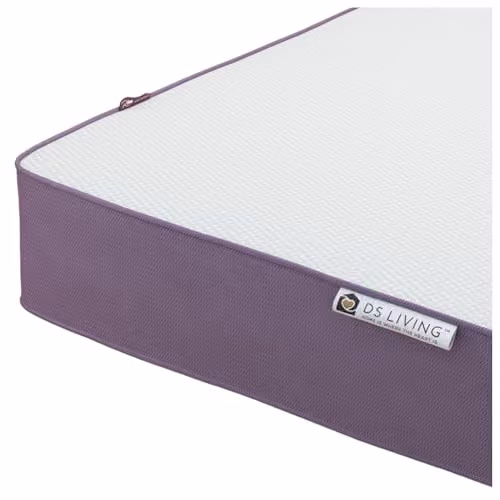 DS Living Reve Iris Reflex Foam Mattress, Purple, King Size, W/D/H: 150 x 200 x 25.4 cm