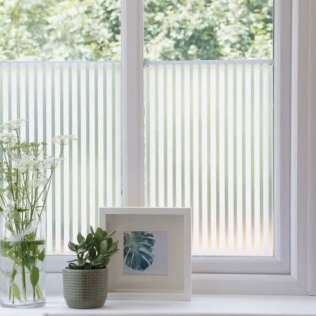 d-c-fix Linia Static Cling Privacy Window Vinyl Wrap, White, W: 45 cm x L: 1.5 m