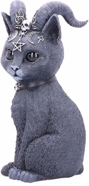 Nemesis Now Pawzuph Large Animal Tabletop Ornament, Black and Grey, Height: 26.5 cm