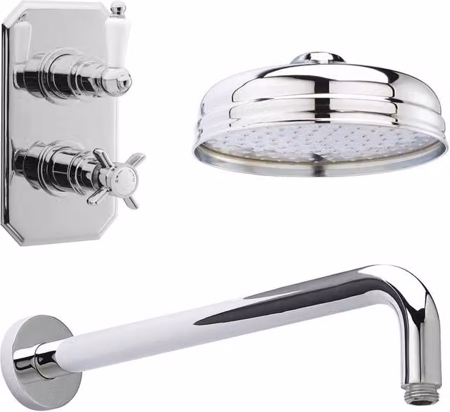 Balterley Traditional Concealed 1 Outlet Shower Valve in Chrome Silver