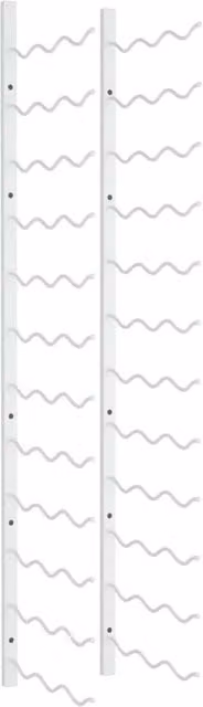 Berkfield Home Wall Mounted White Metal Wine Rack for 36 Bottles