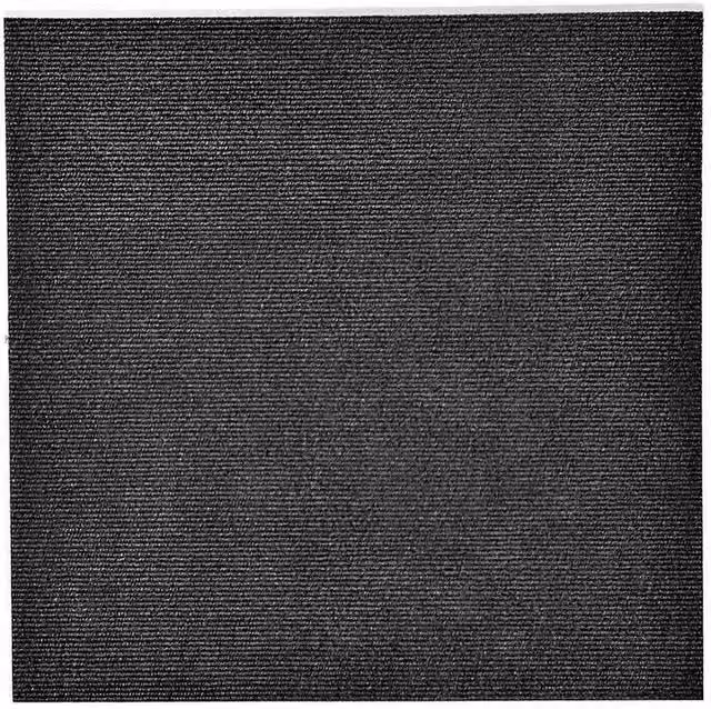 FLAVORA Non-Slip Carpet Floor Tiles in Dark Grey, 20 Pack, W/D: 50 x 50 cm