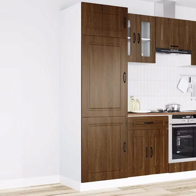 Berkfield Home Kalmar Kitchen Wall Unit in Brown Oak Engineered Wood