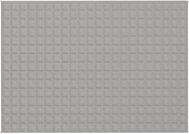 Berkfield Home Grey Weighted Blanket with Glass Beads, W: 155 cm, D: 220 cm, Weight: 7 kg