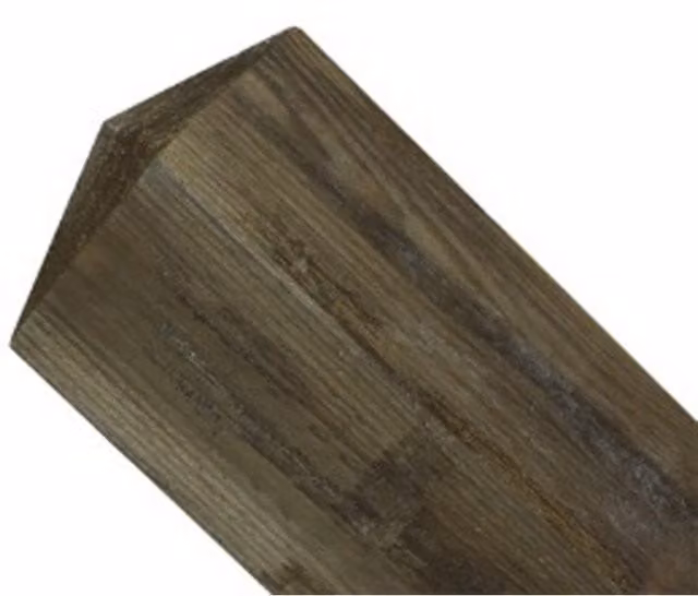 Burbage Iron Craft Pyramid Top Post in Brown, Pressure Treated Redwood, W: 15 cm, D: 15 cm, H: 240 cm
