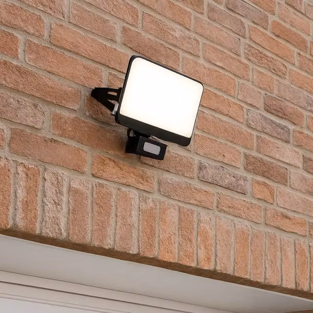 CGC PARRY 50W LED PIR Motion Sensor Floodlight, Black and White