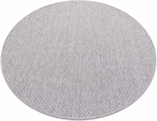 RugsX Timo Round Grey Flat Weave Rug, Diameter: 120 cm