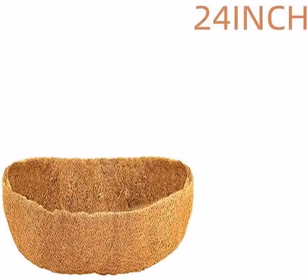 Spetlek Brown Trough Wall Basket Planter with Preformed Coconut Fibre Liner, 60.96 cm