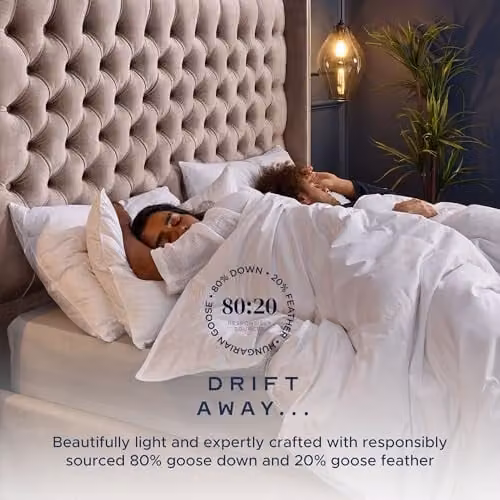 Snuggledown 3-in-1 Hungarian Goose Down Combination Duvet and Pillow Set, White, W: 225 cm x D: 220 cm