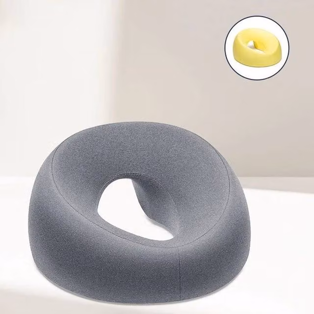 EONLION Soft Memory Foam Face Cradle Massage Pillow with Removable Breathable Cover, Grey, Single