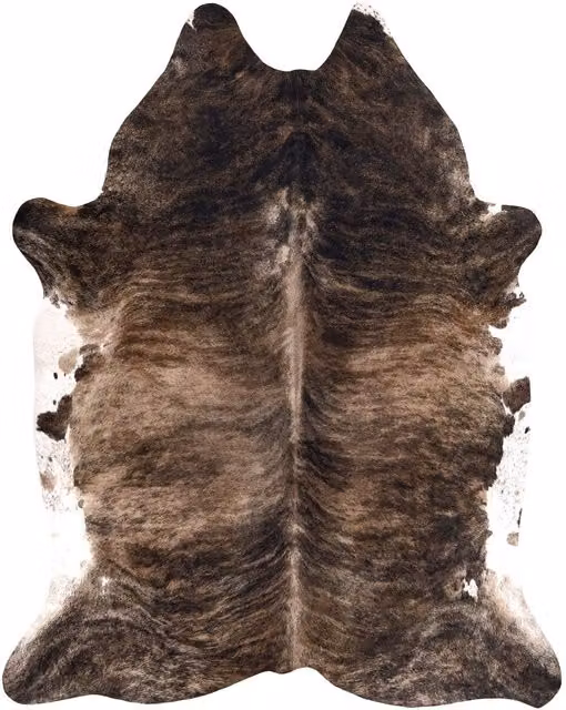 RugsX Brown Cow Hide Style Animal Print Rug, W: 150 cm, D: 100 cm