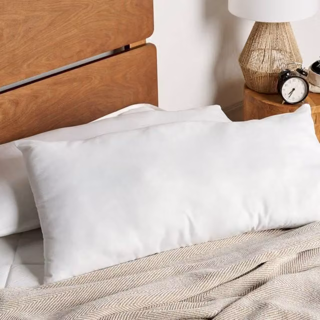 Wyld Haus 2 Pack White Microfibre Bed Pillows with Polyester Fill, W: 40 cm, L: 80 cm
