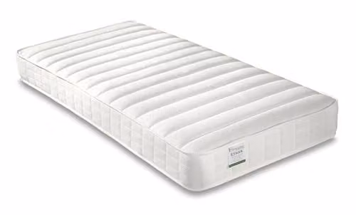 Bedmaster Ethan Quilted Bonell Spring Mattress in White, W/D/H: 90 x 190 x 15.5 cm