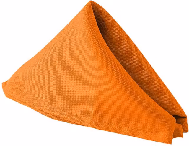 Neel Blue Reusable Polyester Table Napkins in Orange, W/D/H: 50 x 50 x 50 cm