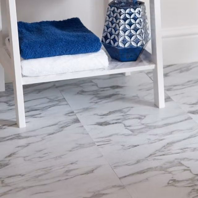 d-c-fix Marble Grey Self-adhesive Vinyl Floor Tiles with Stone Look