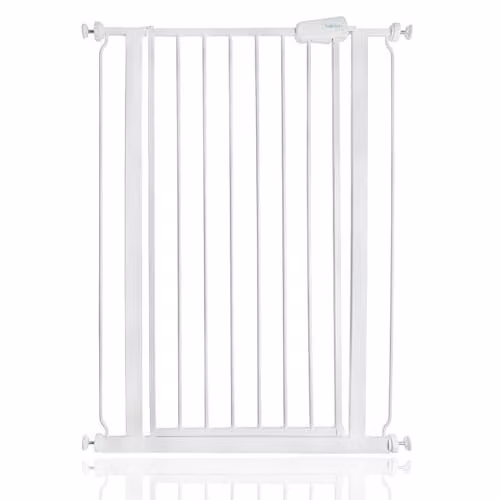 Safetots Extra Tall Metal Pressure Fit Safety Gate in White, Height: 104 cm, Width: 75 cm - 82.6 cm
