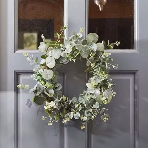 Smart Garden Products Eucalyptus Whirl Hanging Wreath, Green and Multicolour, Diameter: 40 cm