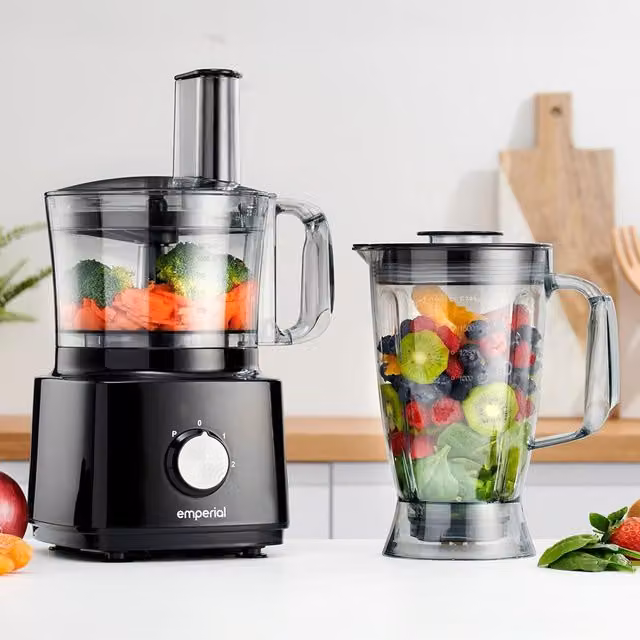 Emperial Black Plastic Food Processor and Blender