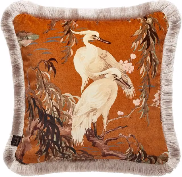 House of Hackney Brown Square Velvet Cushion with Removable Cover, W/D/H: 45 x 45 x 45 cm