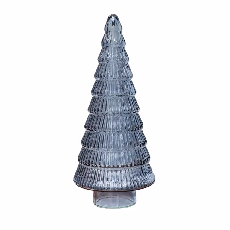 Ivyline Juniper Blue Glass Tree, H41 x W18 cm