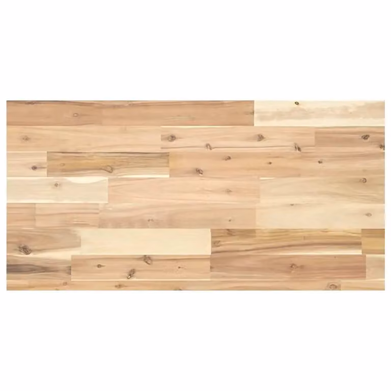 Berkfield Home Floating Shelf in Brown Untreated Solid Acacia Wood, W/D/H: 80 x 40 x 4 cm