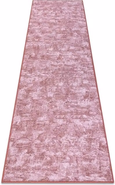 RugsX Solid Blush Pink Rectangular Runner, W: 90 cm, L: 400 cm