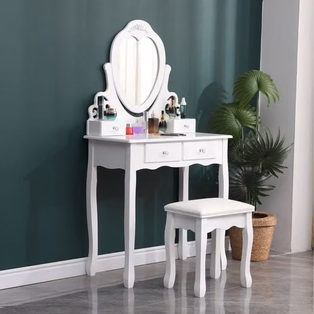 Westwood DT16 Modern White Lacquered MDF Dressing Table