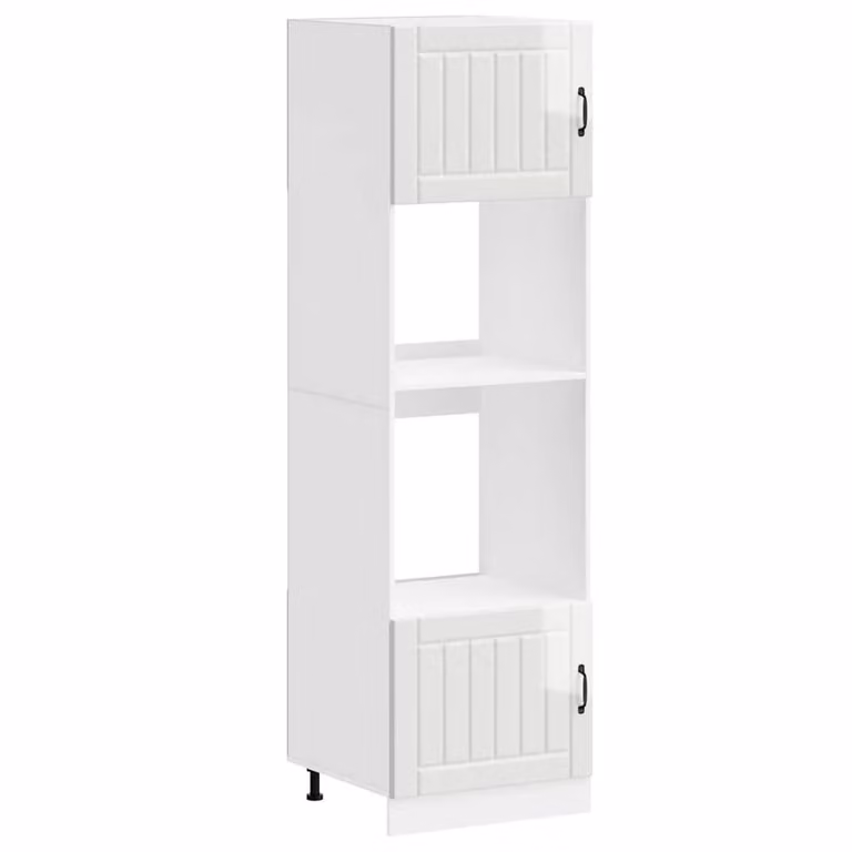 Berkfield Home Kalmar Gloss White Appliance Housing Unit 2-Piece Set