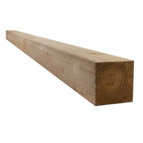 Snowdon Timber Treated Square Garden Fence Post, Brown, H 180 cm x W 10 cm x D 10 cm, 6 Pack