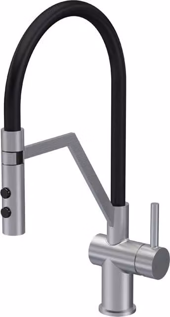 Balterley Kitchen Mono Mixer Tap with Single Lever Handle in Brushed Nickel, Height: 43.6 cm