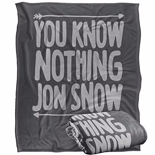 LOGOVISION Game of Thrones White Silky Touch Super Soft Fleece Throw Blanket W/D/H: 152 x 127 cm