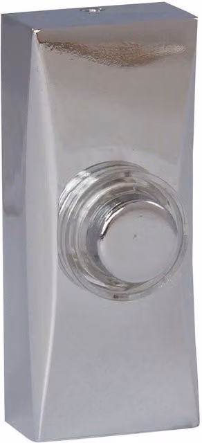 Deta Vimark Chrome Wired Mains Doorbell Bell Push in Silver