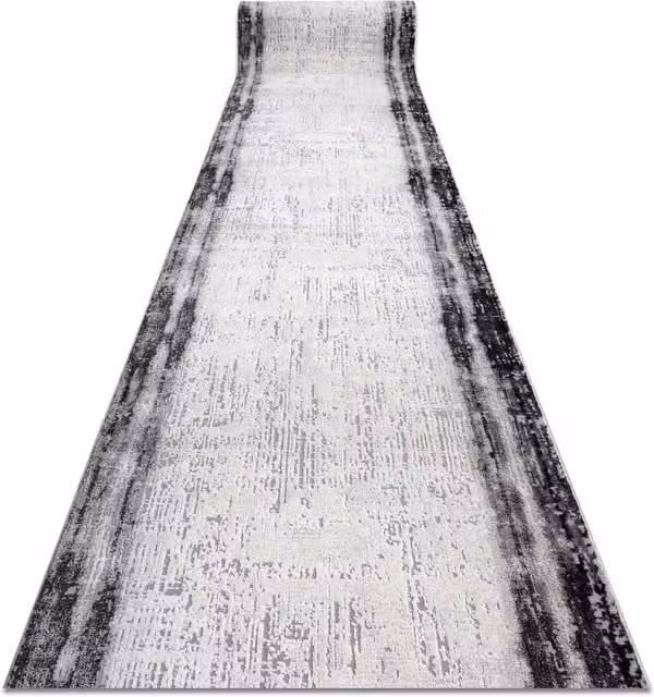 RugsX Modern Tuls Abstract Runner Rug in Multicolour and White, W: 120 cm, L: 310 cm