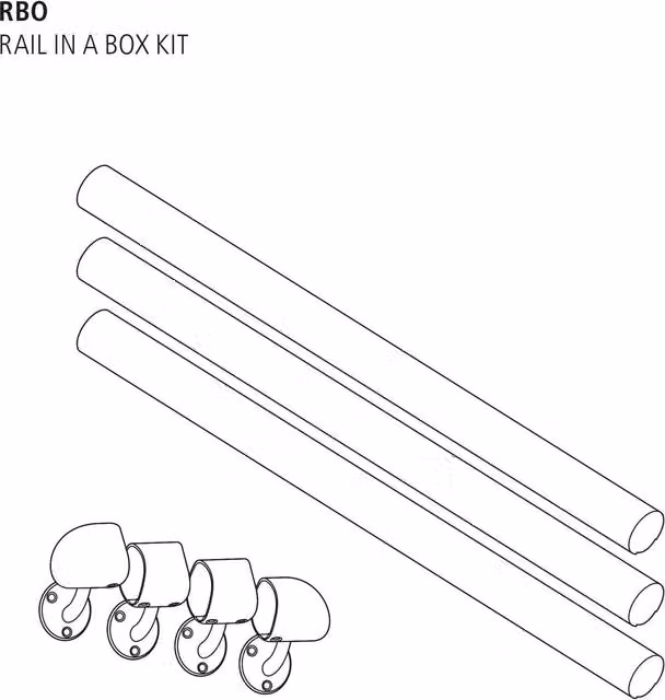 Cheshire Mouldings Rail in a Box Oak and Brushed Nickel Complete Set, Brown, Length: 3.6 m