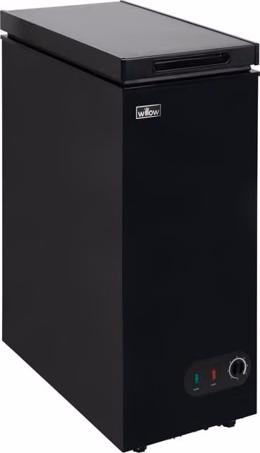 Willow WCF60B Women's Freestanding 51L Chest Freezer in Black with Removable Storage Basket